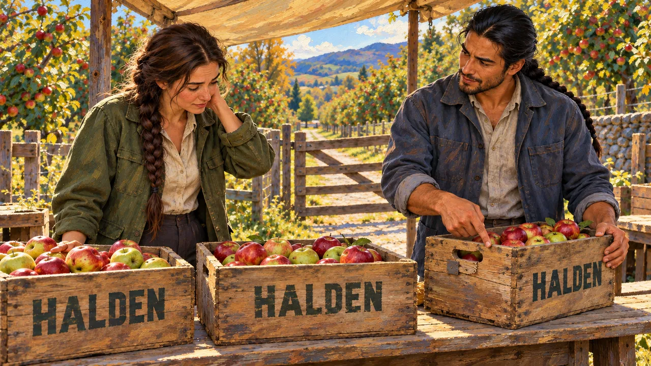 Cover illustration for The apples don't know whose side they're on