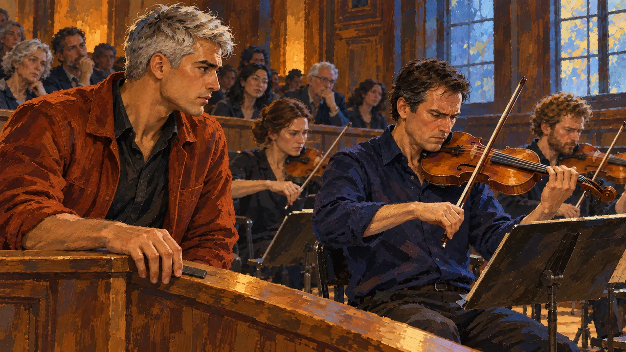 Cover illustration for The music on the rail